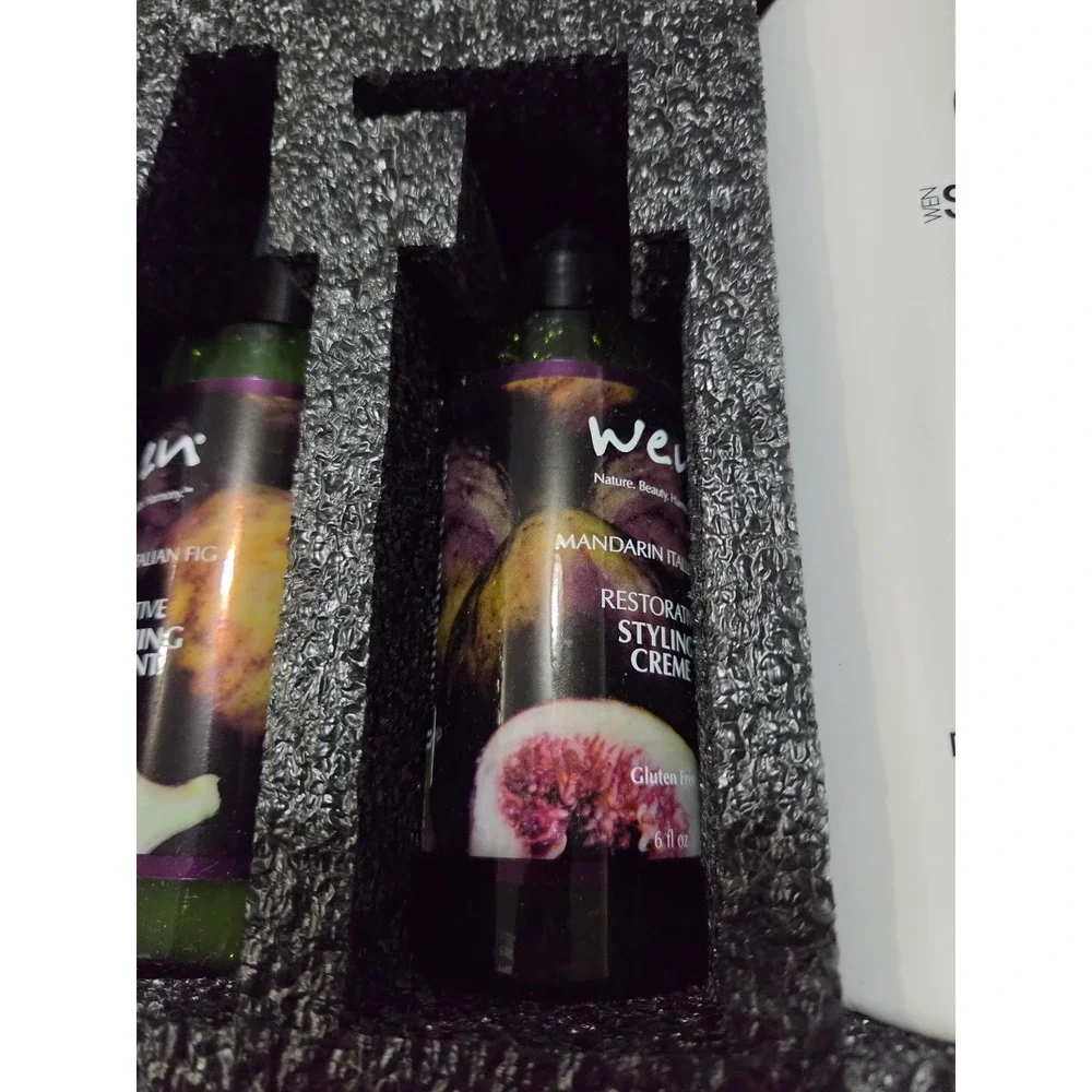 NEW Wen Chaz Dean Mandarin Italian Fig 32oz Cleansing Conditioner Hair Gift Set